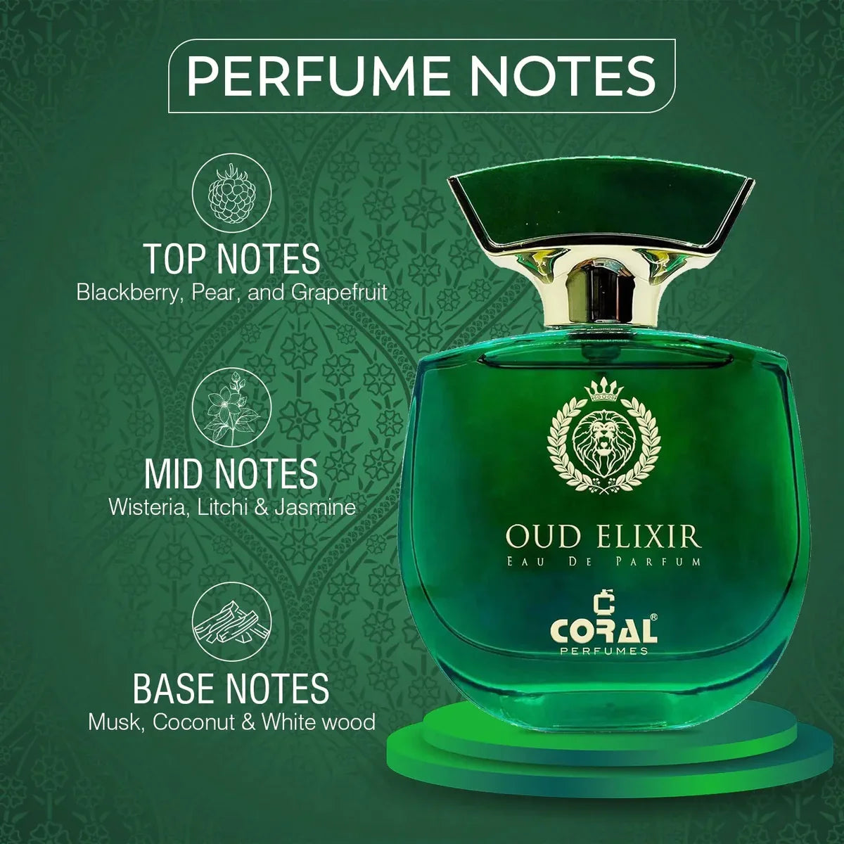Coral Oud Elixir For Unisex EDP 100ml