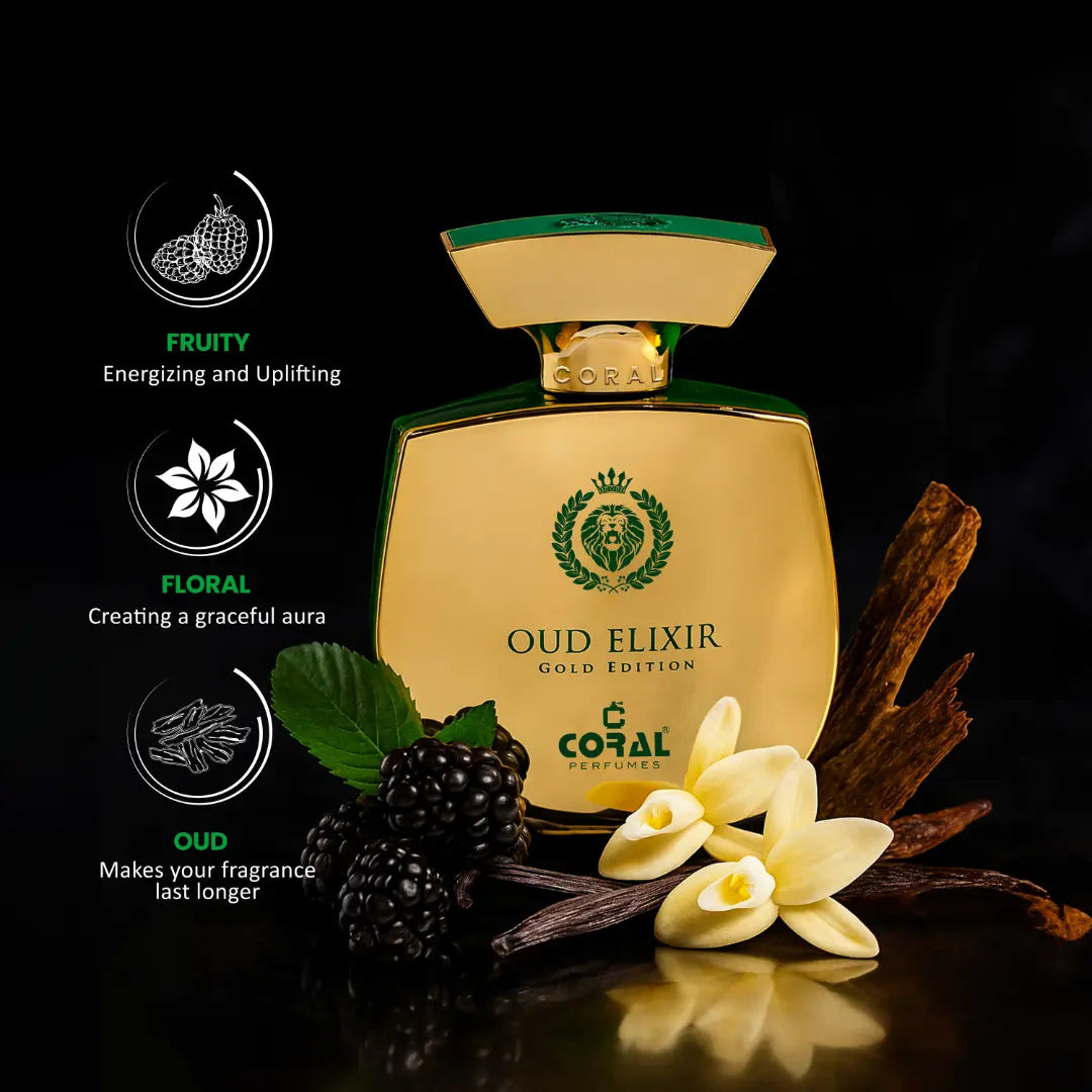 Coral Oud Elixir Gold Edition For Unisex Extrait De Parfum 100ml